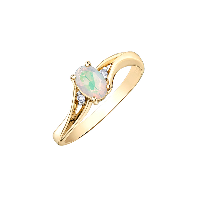 Opal ring.High quality solid opal with many bright colors. - Ammolite  Jewelry From Canada